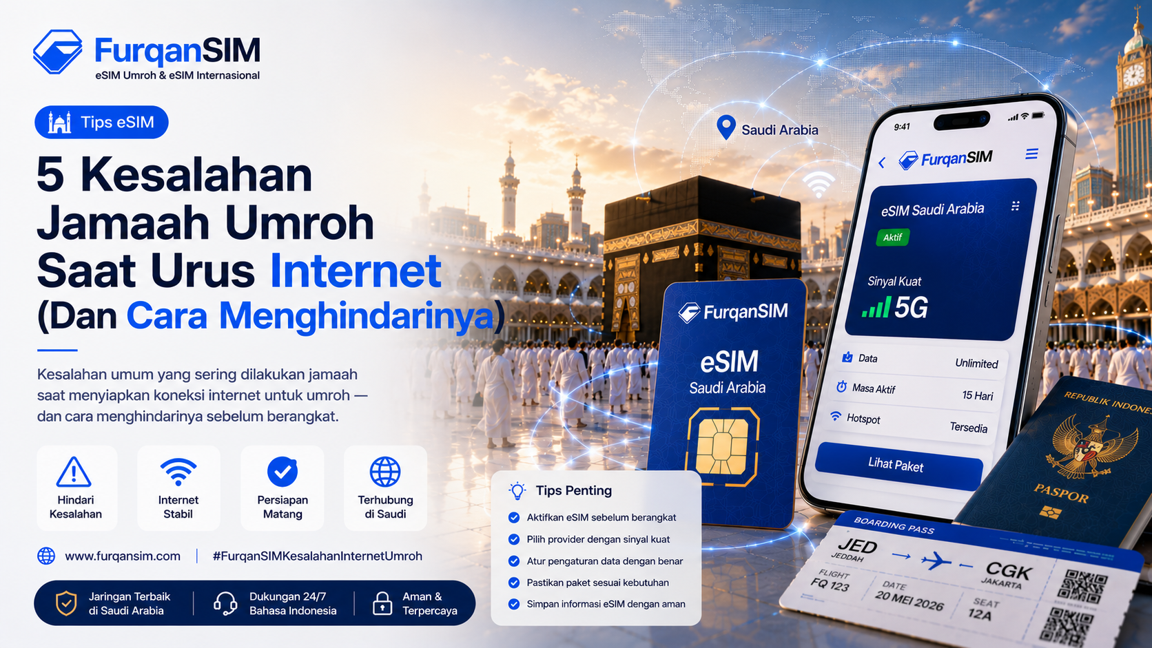 5 Kesalahan Jamaah Umroh Saat Urus Internet (Dan Cara Menghindarinya)